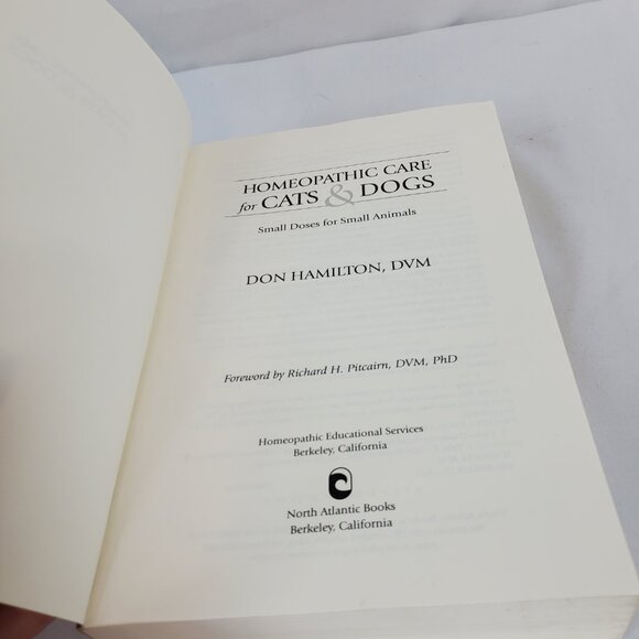 Homeopathic Care for Cats & Dogs By Don hamilton DVM Paperback Book - Picture 7 of 10